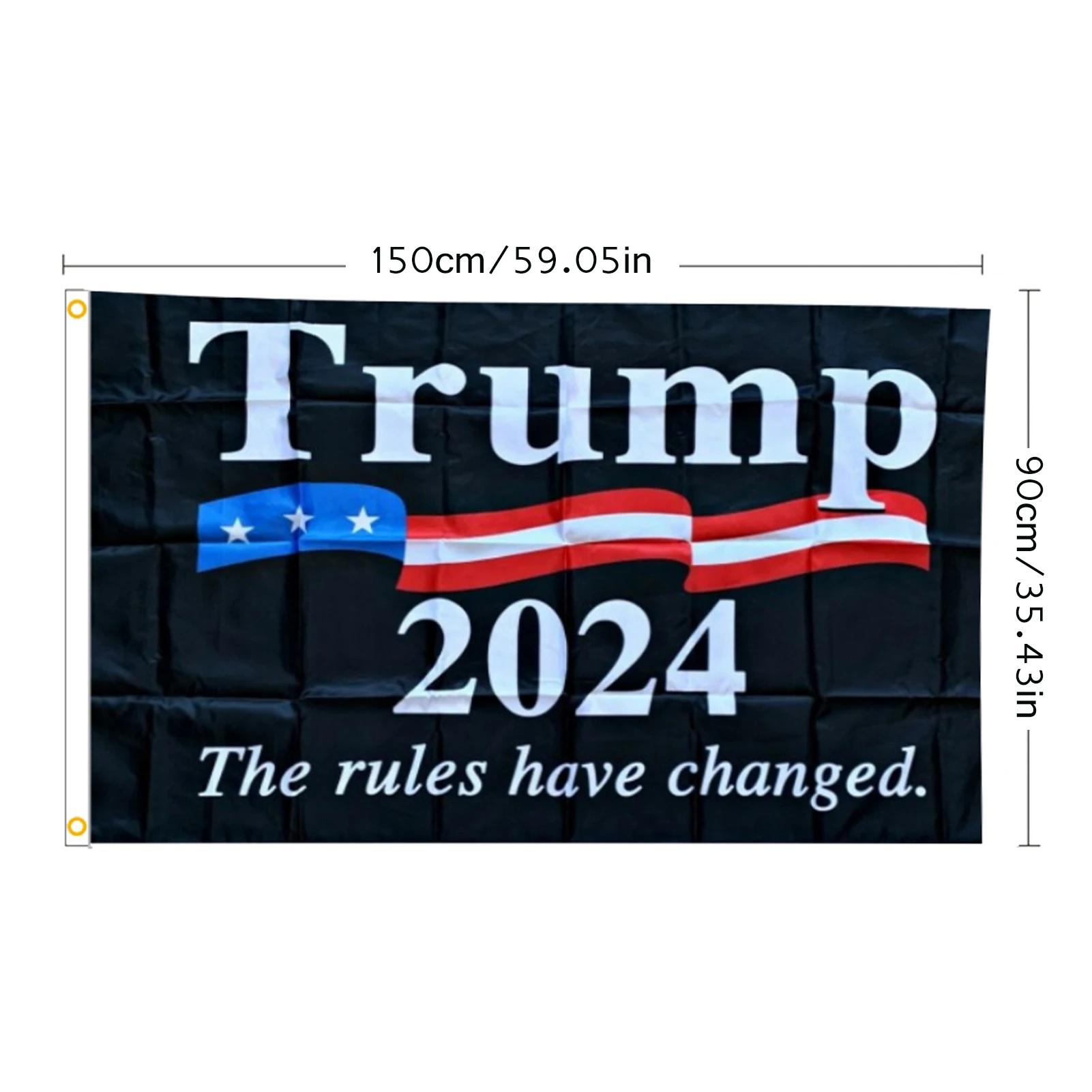 

Hot Sale Whole Sale Trump 2024 Flag With 2 Grommets Polyethylene 100D Polyethylene Nylon Banner Election Flag 90*150cm drop ship