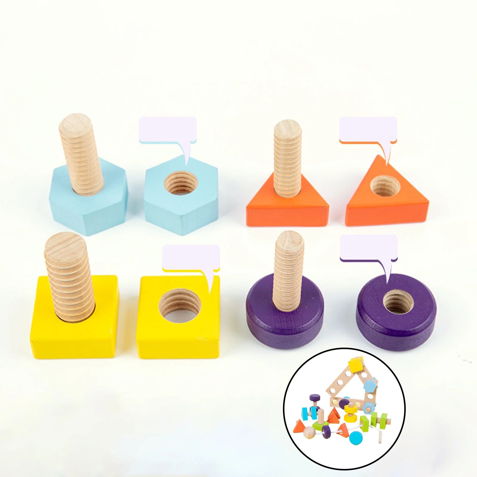 

1 Set Montessori Screw Driver Board Screw Bolts Practical Life Skills Educational Toy Teaching Aids Over 3 Years Old Kids