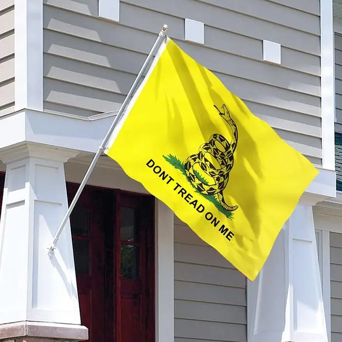 Новый желтый флаг США со змеиным узором пластиковый из полиэстера 90 см x 150