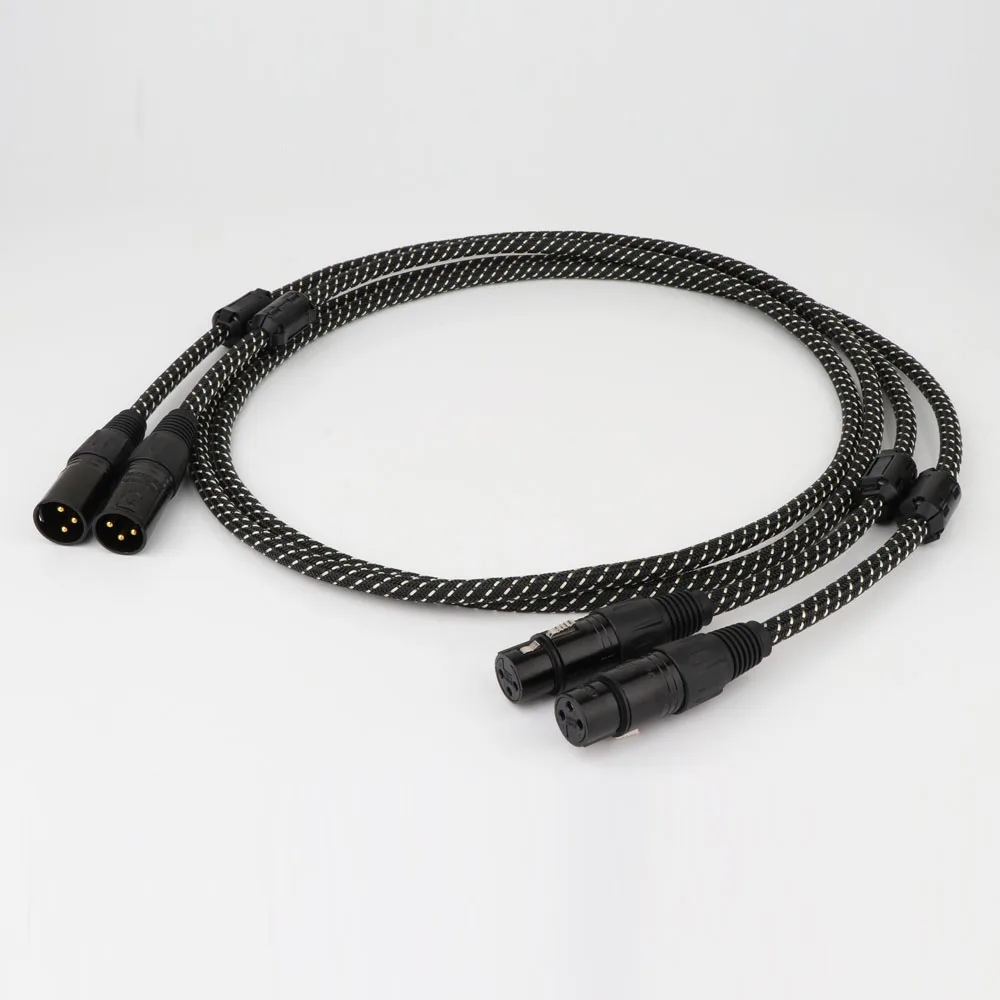 

Hi End 5N OCC Audio XLR to XLR Cable HIFI Audio XLR interconnect extension cord With gold plated XLR connector