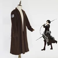 anime attack on titan cosplay costume heichou eren jaeger levi rivaille ackerman cool spring autumn boy coat unisex trench