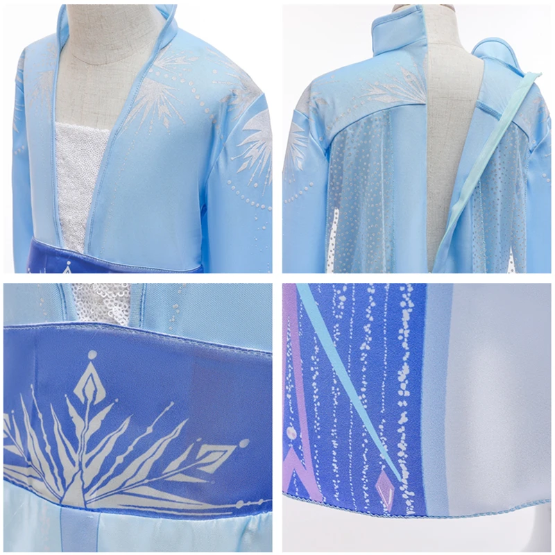 Платье принцессы на Хэллоуин платье для маленьких девочек косплей-костюм зимнее