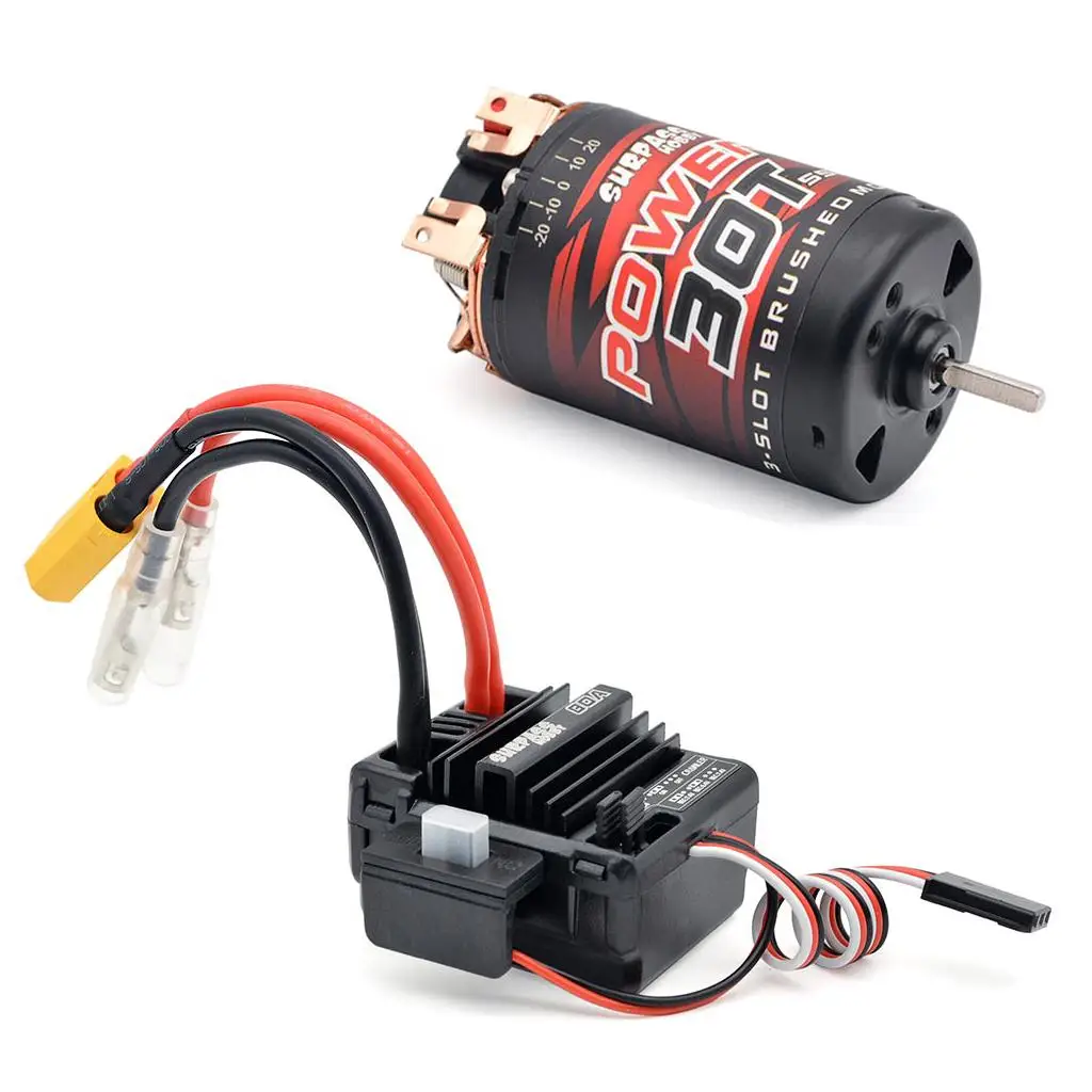

SURPASS HOBBY 550 20T 25T Brushed Racing Climbing Motor 80A Brushed ESC Set XT60 2-3s Lipo