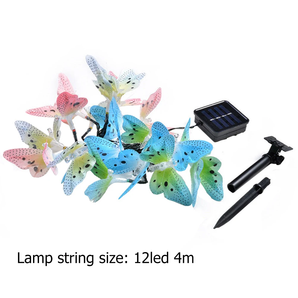 

Solar Powered LED Butterfly String Light Waterproof Lantern Outdoor Garden Landscape Fiber Optic Lamp Holiday Decoration