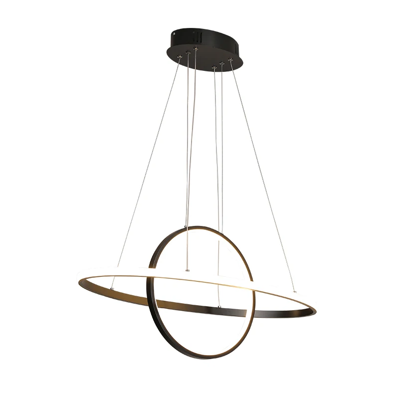 

RC Dimmable Modern Led Pendant Lights For Dining Kitchen Room Oval Shape Aluminum White Hanging Pendant lamp Fixtures