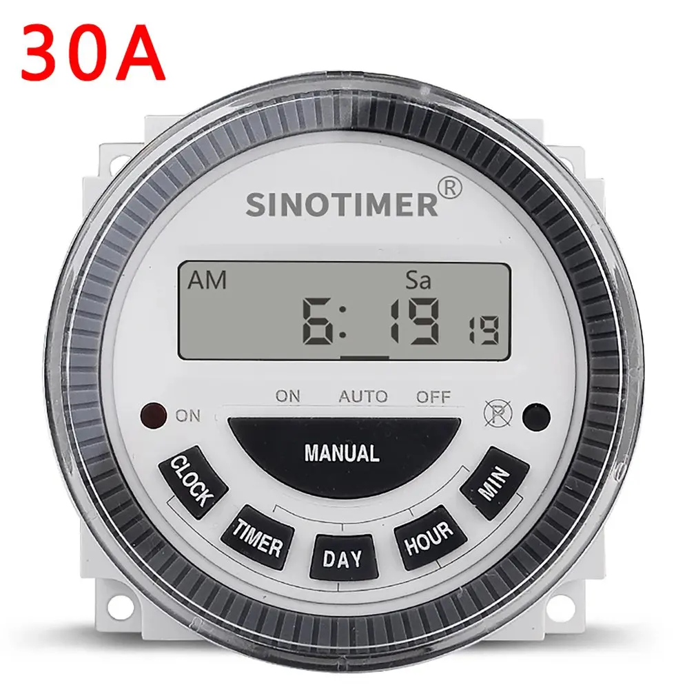 

TM-619H2 220V AC 7 Days Weekly Programmable Time Relay Digital Timer Switch Output 220V Voltage Detachable Battery Type