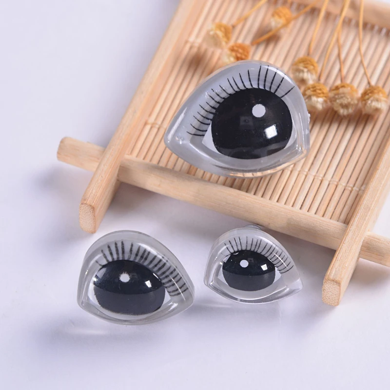 

Кукольные глаза с ресницами, 20 шт. (10 пар), безопасные Мультяшные глаза для плюшевых мишек, мягкие игрушки, марионетка, куклы, амигуруми, крафт...