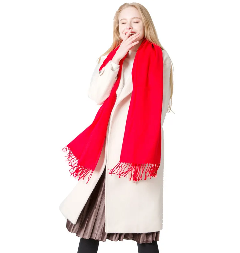 Сплошной цвет шарф имитирующий кашемир мужской мама сплошной кисточки