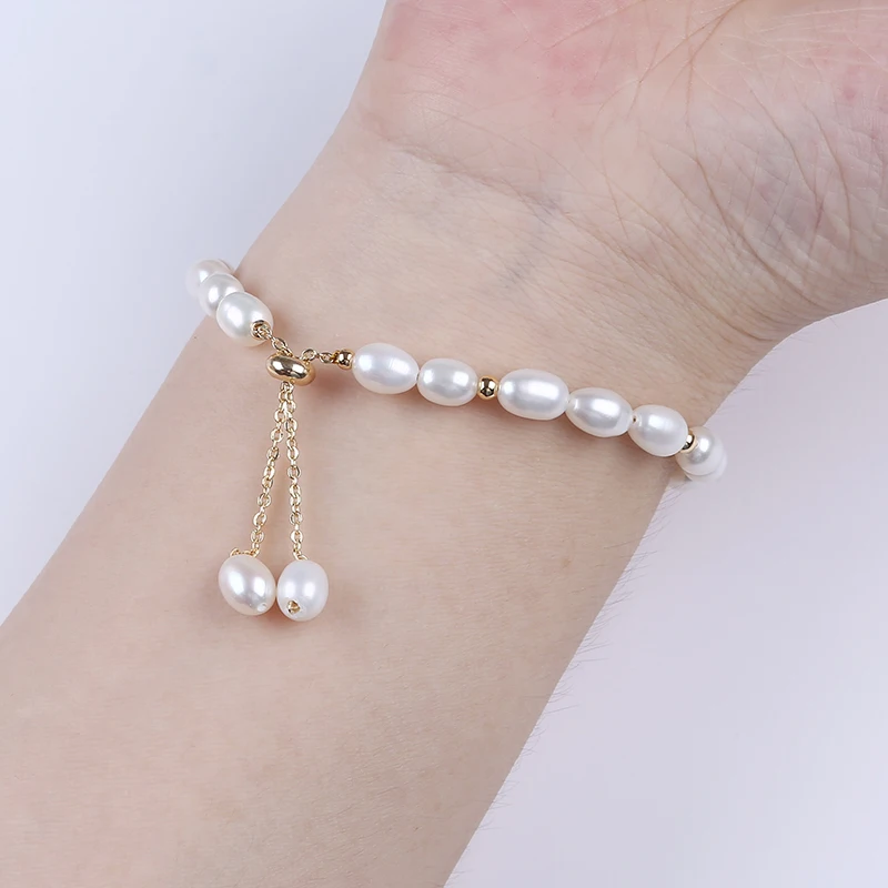 

rice shape freshwater pearl bead bracelet for promotion gifts