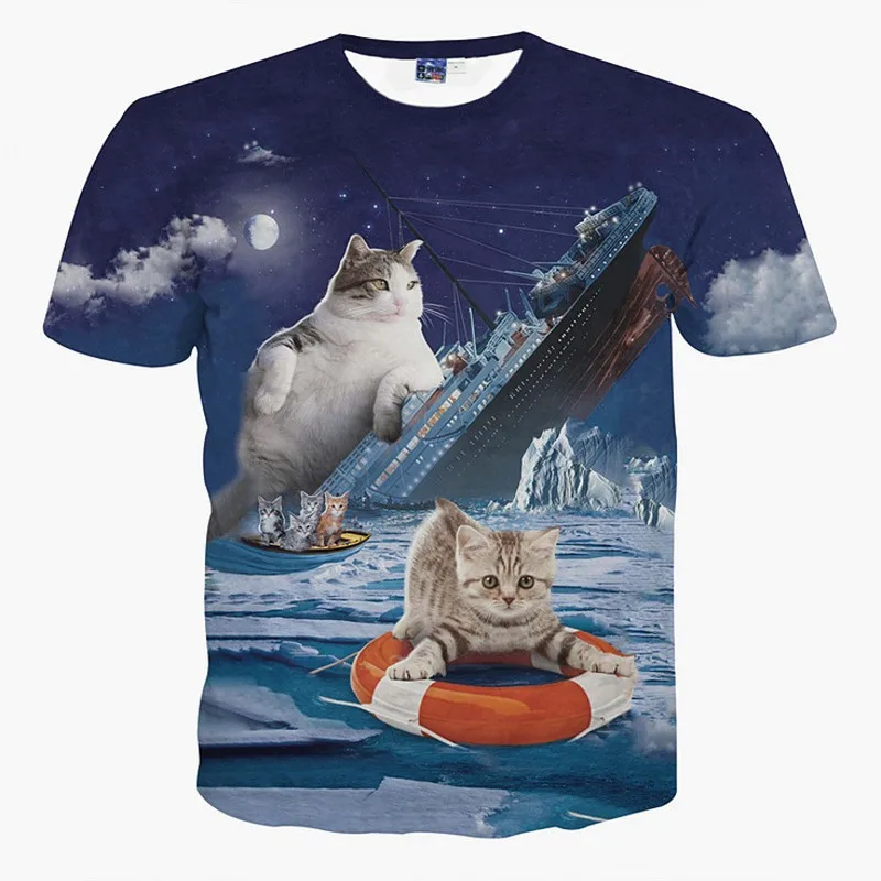 Футболка Мужская/женская с изображением Титаника смешная 3d футболка рисунком