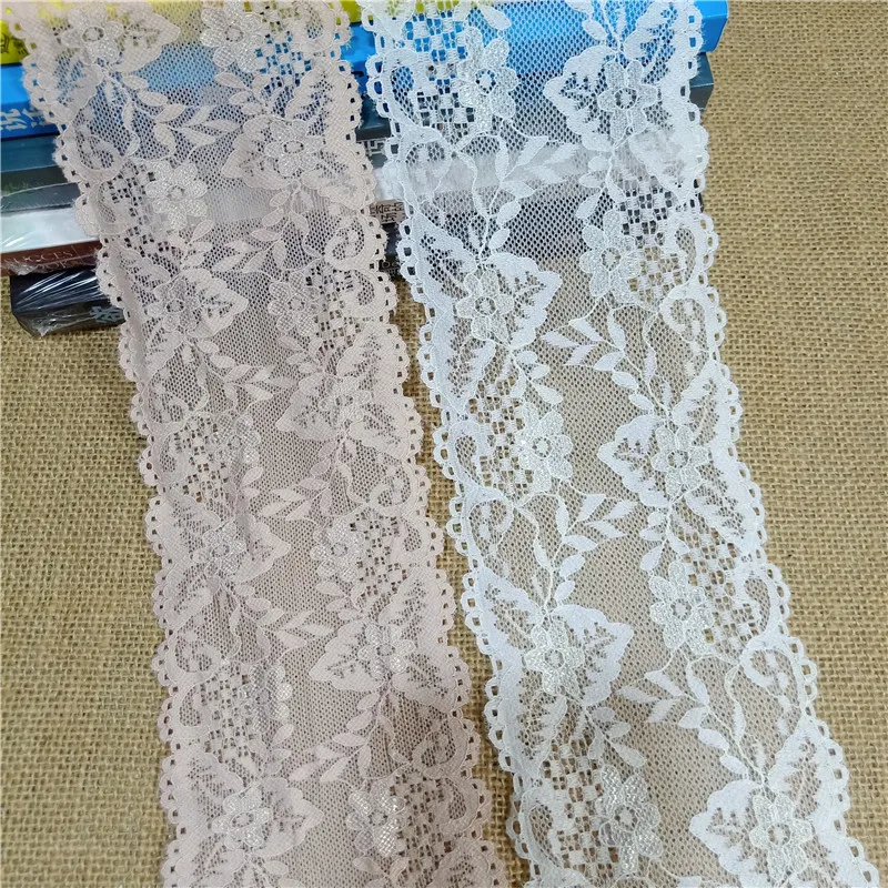 Эластичная кружевная лента S1469 9 см отделка сделай сам ткань темно-синего цвета