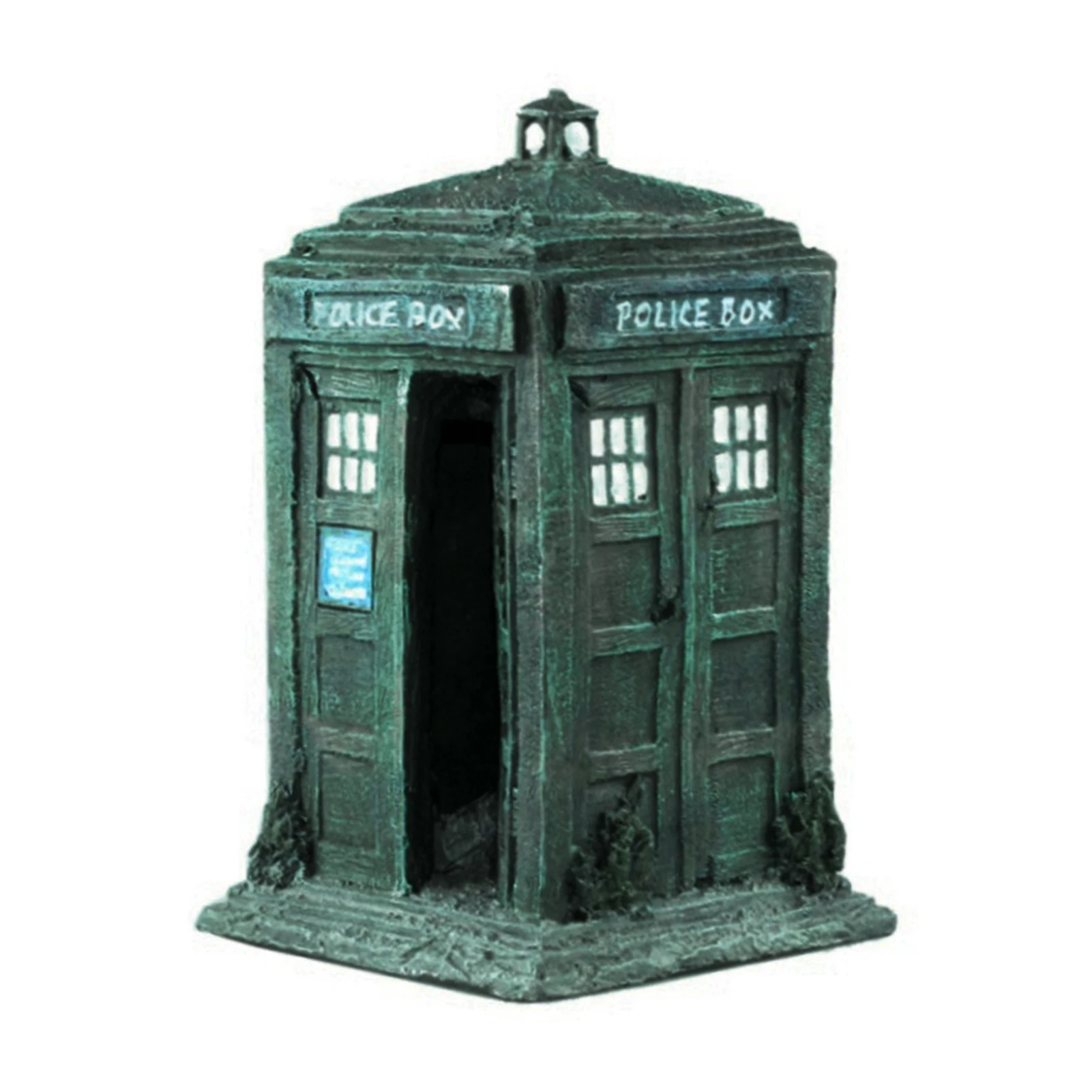 

Имитация сломанной подводной игрушки для домашних животных в стиле ретро, Полицейская Будка, украшение для аквариума, Ландшафтная смола, по...