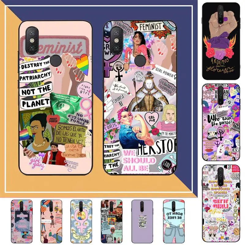 

TOPLBPCS Feminist Feminism Phone Case for Redmi Note 4 5 6 8 9 pro Max 4X 5A 9S cover