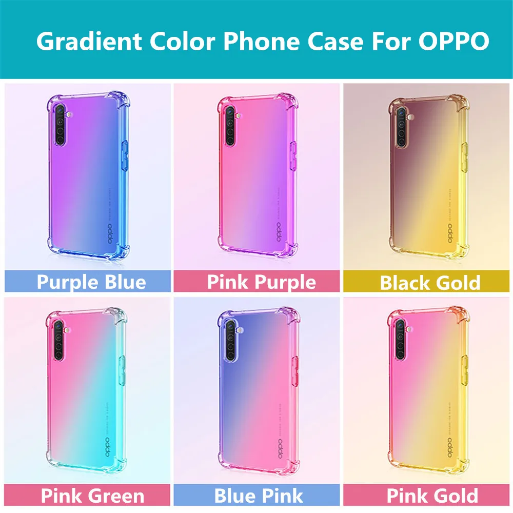 Чехол для OPPO K5 K3 K1 Reno 10x zoom с градиентным цветом задняя крышка Find X2 Pro 3 Ace 2F 2Z 2 Z Capa |