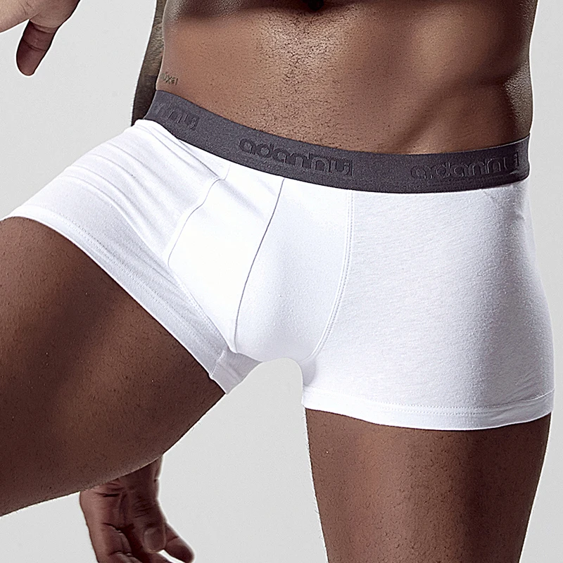 AD304-White ORLVS однотонные боксеры, мужское нижнее белье, сексуальное Брендовое нижнее белье, мужское дышащее хлопковое нижнее белье, мужские боксеры, боксеры, шорты для мужчин, Cuecas OR118 - Цвет: AD304-White