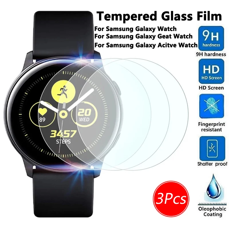 3 шт. 9H защита экрана смарт-часов для Samsung Watch Закаленное стекло пленка Galaxy Geat Sport S3