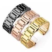 22mm 20mm stainless steel loop strap for huawei gt 3 amazfit gtrgtsbipxiaomi color 2samsung watch band