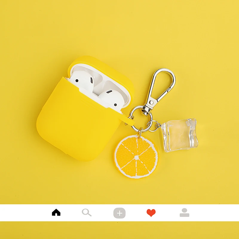 Летний чехол лимонного чая для телефона милый силиконовый беспроводной Bluetooth