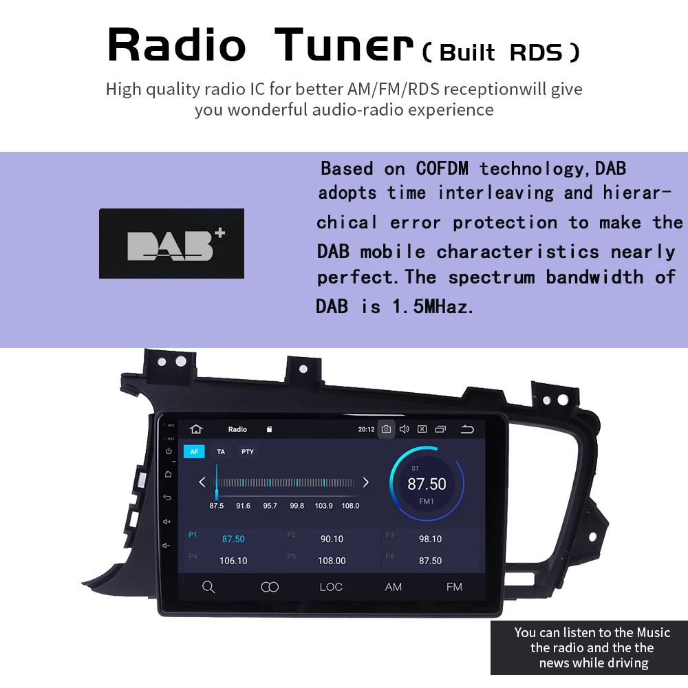 

IPS Android 10.0 4+64G For Kia K5 2011-2015 Car Radio Multimedia Player Navigation Auto Stereo GPS Recoder Head Unit DSP Carplay