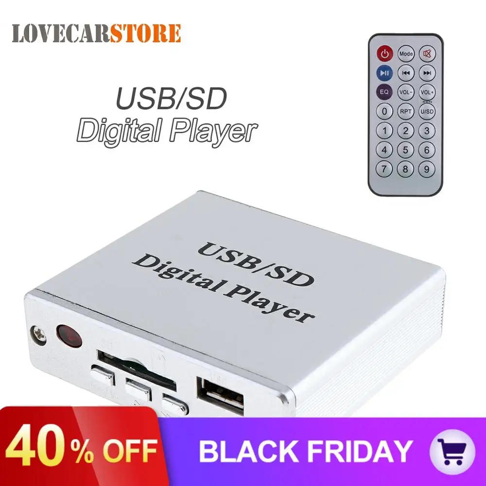 DC 12V цифровые часы Авто Мощность усилитель MP3 Аудио Плеер ридер 3-Электронная кнопочная панель Управление Поддержка/USB/SD/MMC карты с пультом дистанционного управления