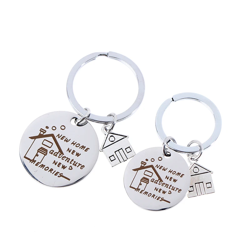 Брелки для ключей Новый дом креативные подвески из титановой нержавеющей стали