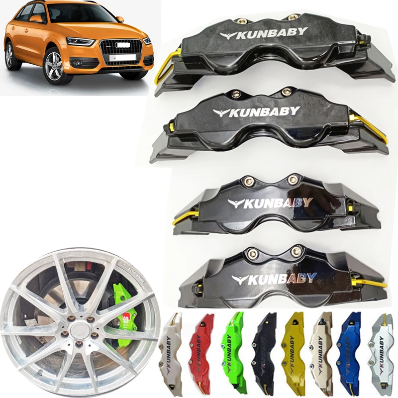 

KUNBABY 4 Or 2 Pcs Car Wheel Rim Brake Pad Disc Caliper Cover For Audi A3 S3 A4 S4 A5 S5 A6 TTS S6 A7 S7 A8 Q7 TT A1 S8 Q2 Q3 Q5