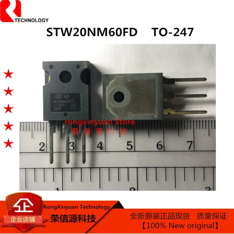 STW20NM60FD W20NM60FD TO 247 STW20NM60 N CHANNEL 600V 100% ohm 20A FDmesh POWER MOSFET (с быстрым диодом) Новый