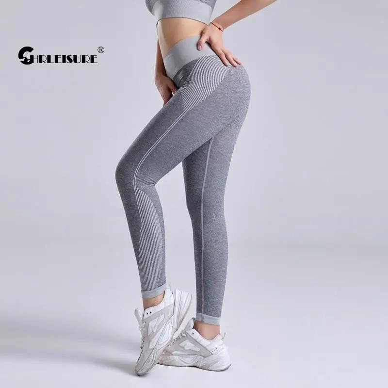 

CHRLEISURE обтягивающие спортивные Леггинсы с высокой талией, бедра, подтяжки, быстро сохнут, для йоги, женские штаны для бега, дышащая спортивна...