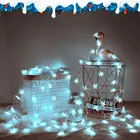 Рождественские украшения Замороженные снежинки светодиодный ная сказочная гирлянда искусственные снежинки 100 светодиодов s для домашней елки замороженвечерние ничные украшения