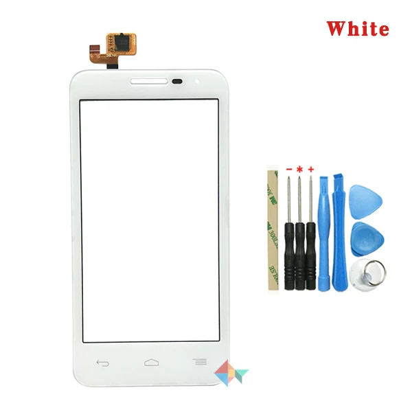Высокое качество 4," для Alcatel One Touch POP D5 OT5038 5038D 5038E сенсорный экран дигитайзер Переднее стекло объектив сенсорная панель - Цвет: White With Tool