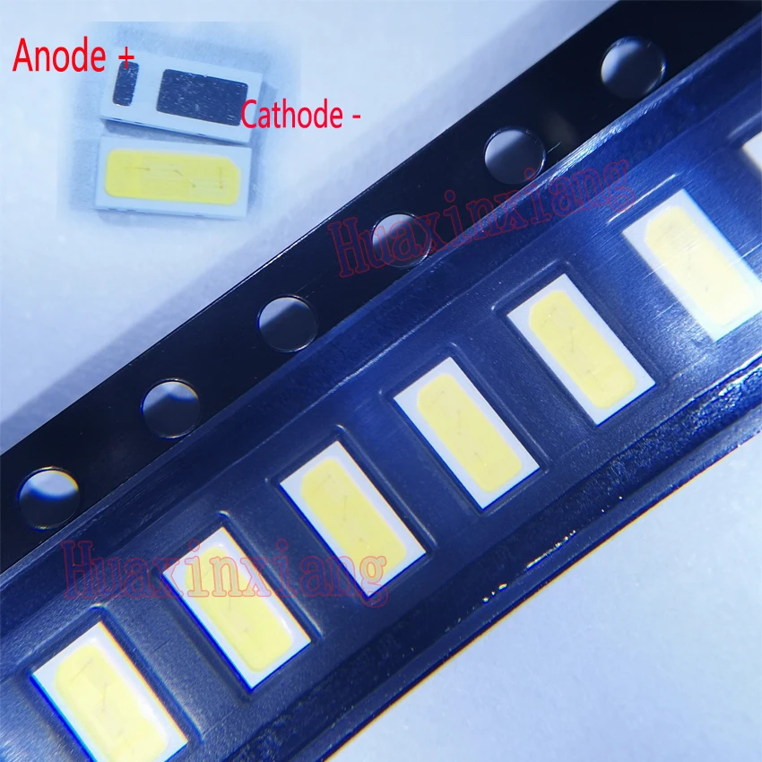 100 шт./лот SMD LED 4020 6 в холодный белый 1 Вт для ремонта подсветки телевизора |