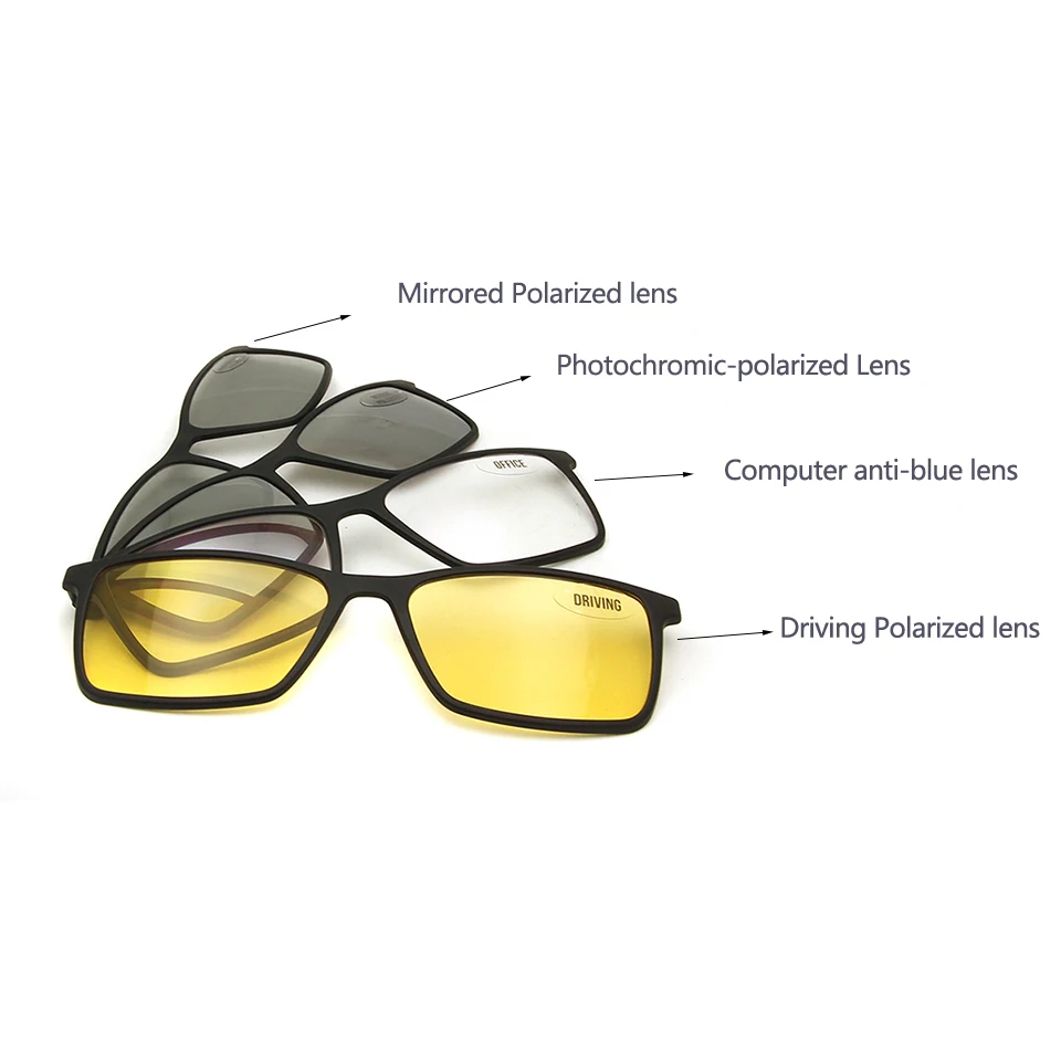 Женские и мужские фотохромные очки Itay квадратные солнцезащитные на магнитной