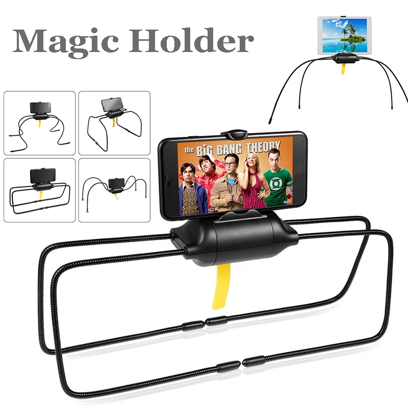 universal mobile phone holder flexible spider clip for ipad tablet lazy holder home bed desktop mount bracket smartphone stand free global shipping