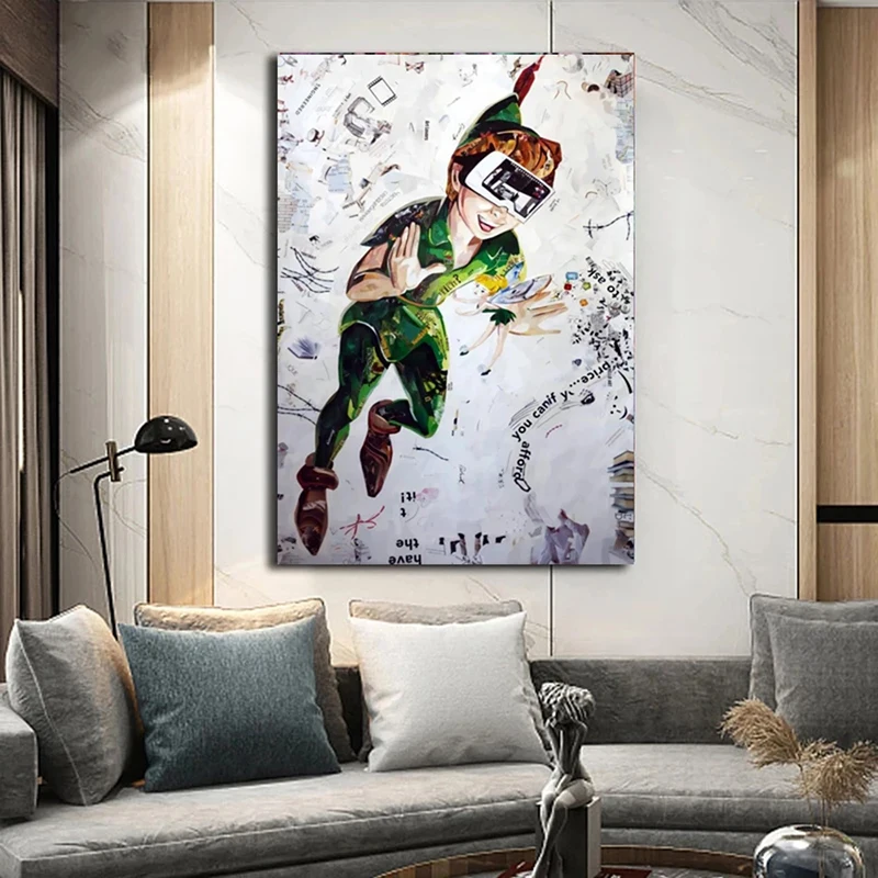 Disney Aladdin and The Magic Lamp Картина на холсте с животными Мультяшные принты и плакаты