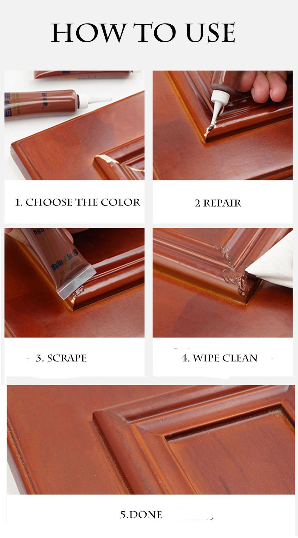 Инструмент для ремонта деревянной мебели и царапин ручка подкрашивания