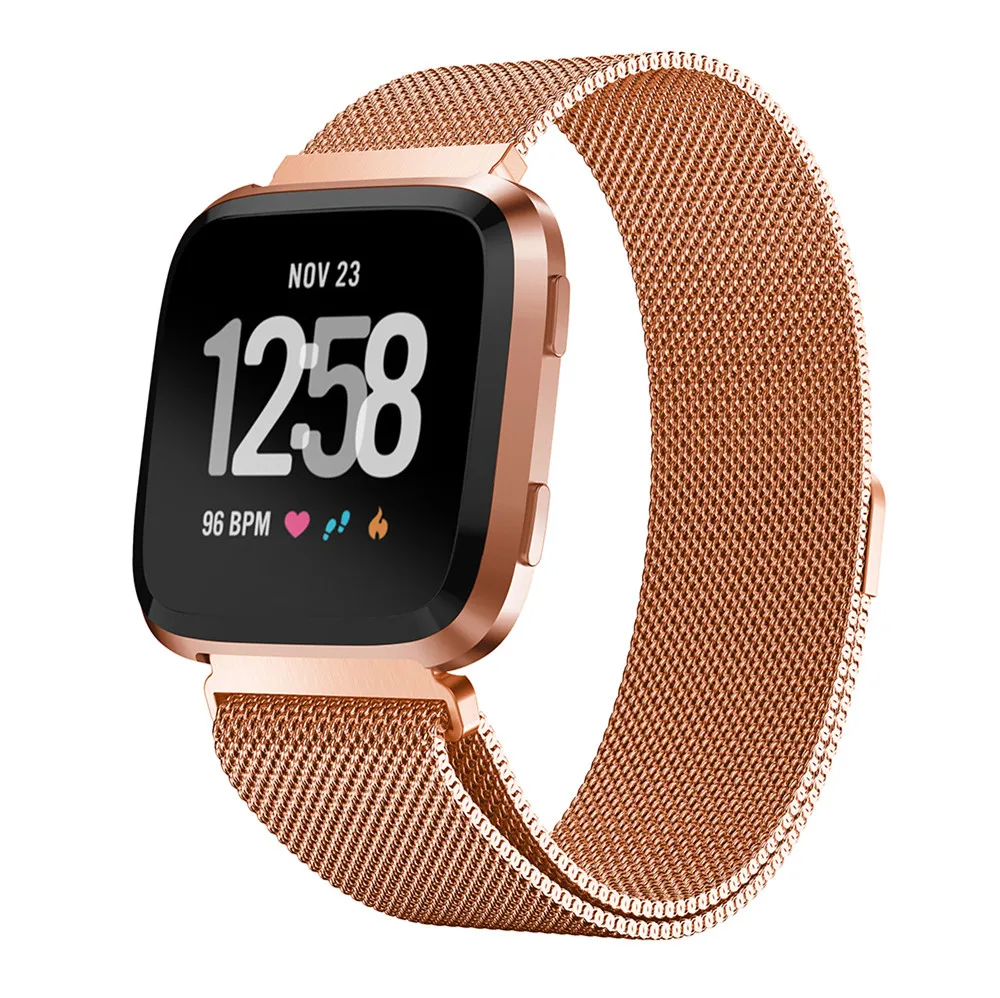 Металлический сменный ремешок из нержавеющей стали для Fitbit Versa на запястье часов