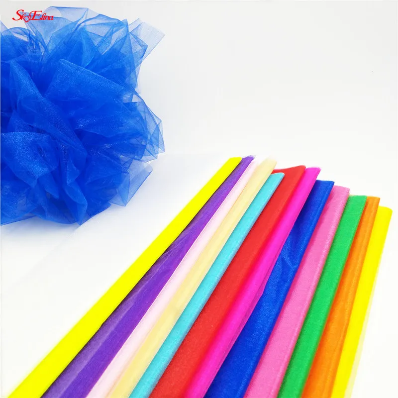 48*10 м тюль рулон Mariage кристалл пряжа Тюль прозрачный Свадебный фон украшение