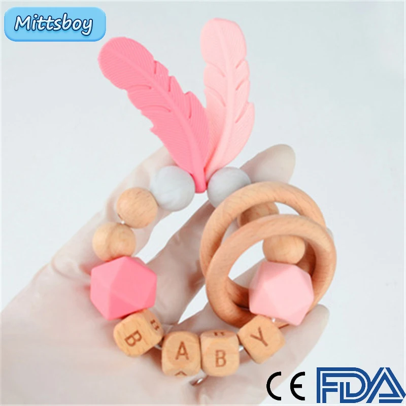 

Детская одежда с животными Прорезыватель для зубов с клипсой, полиэстер, зажим для круг Соска с бусами игрушка цветные хлопковые DIY цепи для ...