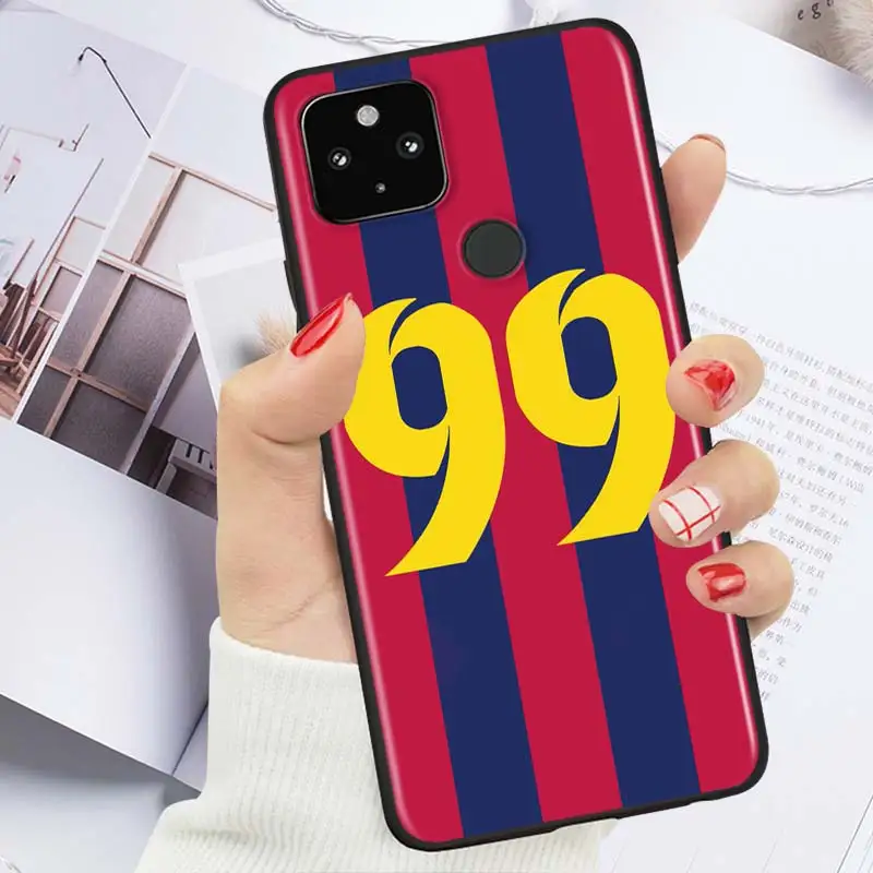 

Hot Football Number Shockproof Cover for Google Pixel 5 5A 4 4A XL 5G Black Phone Case Shell Soft Fundas Coque Capa