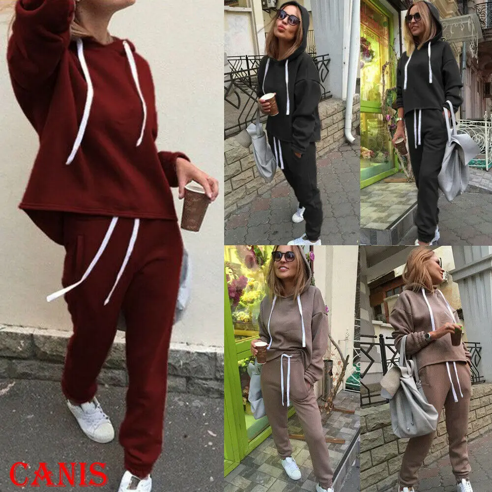 Женский свободный домашний костюм из 2 предметов спортивный с длинным рукавом