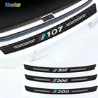 Наклейка на бампер автомобиля, углеродное волокно, для Peugeot 206, 208, 308, 308, 508, 2008, 3008