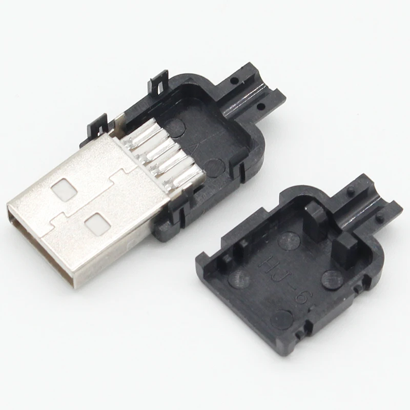 10 комплектов сделай сам USB 2 0 разъем типа А штекер 4 контакта сборный адаптер
