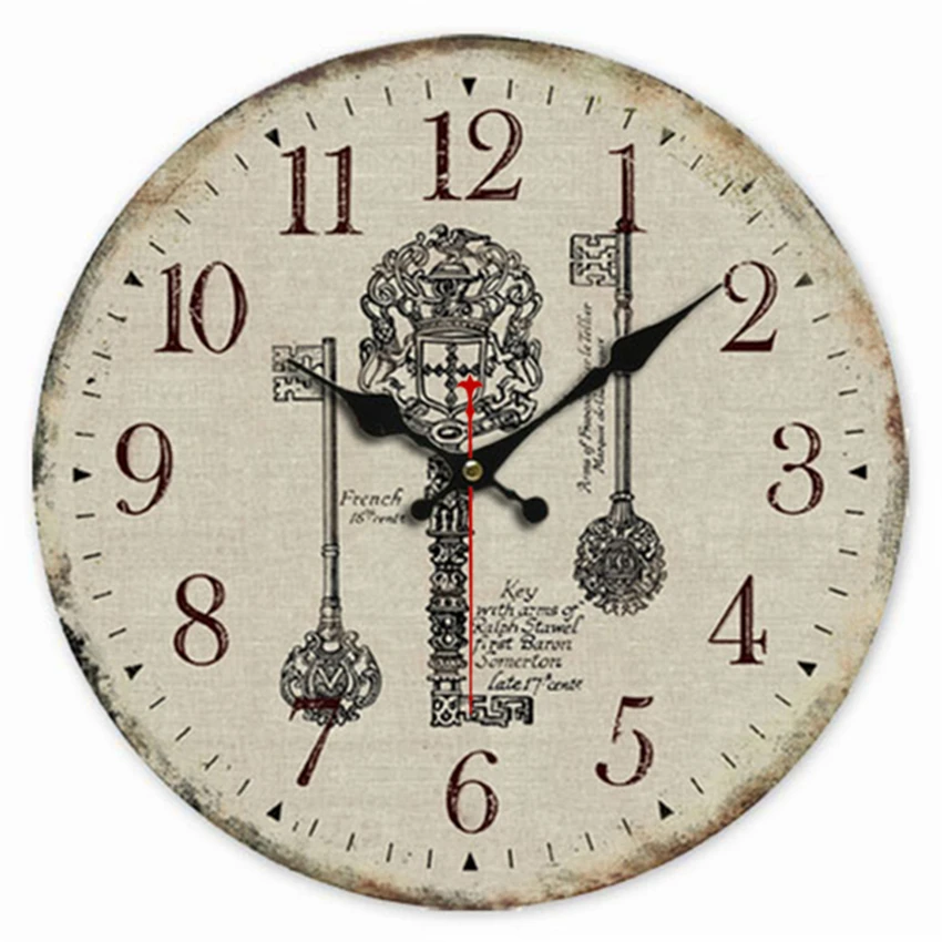 Сельский дом винтажные деревянные настенные часы большие художественные