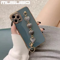 musubo luxury case for iphone 12 pro max 11 12 mini fundas coque cover for iphone xr xs max 8 plus 7 plus love wristband girls