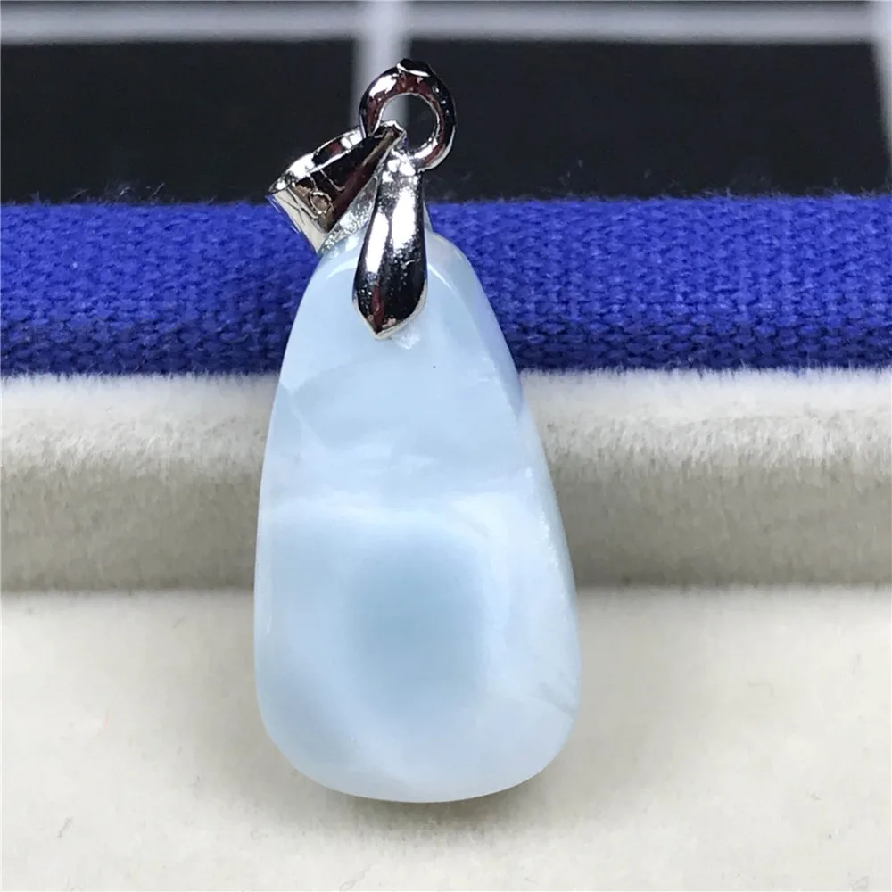 Натуральный Синий Подвеска larimar для женщин 19x11x7 мм бусины домика кристалл капли воды Прозрачный камень Модный кулон, ювелирные изделия AAAAA