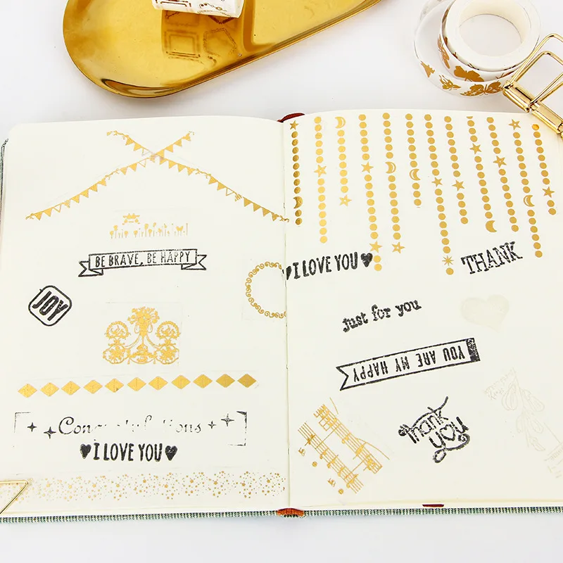 Бронзовая бумажная лента васи Золотая блокирующая малярная пулевой журнал