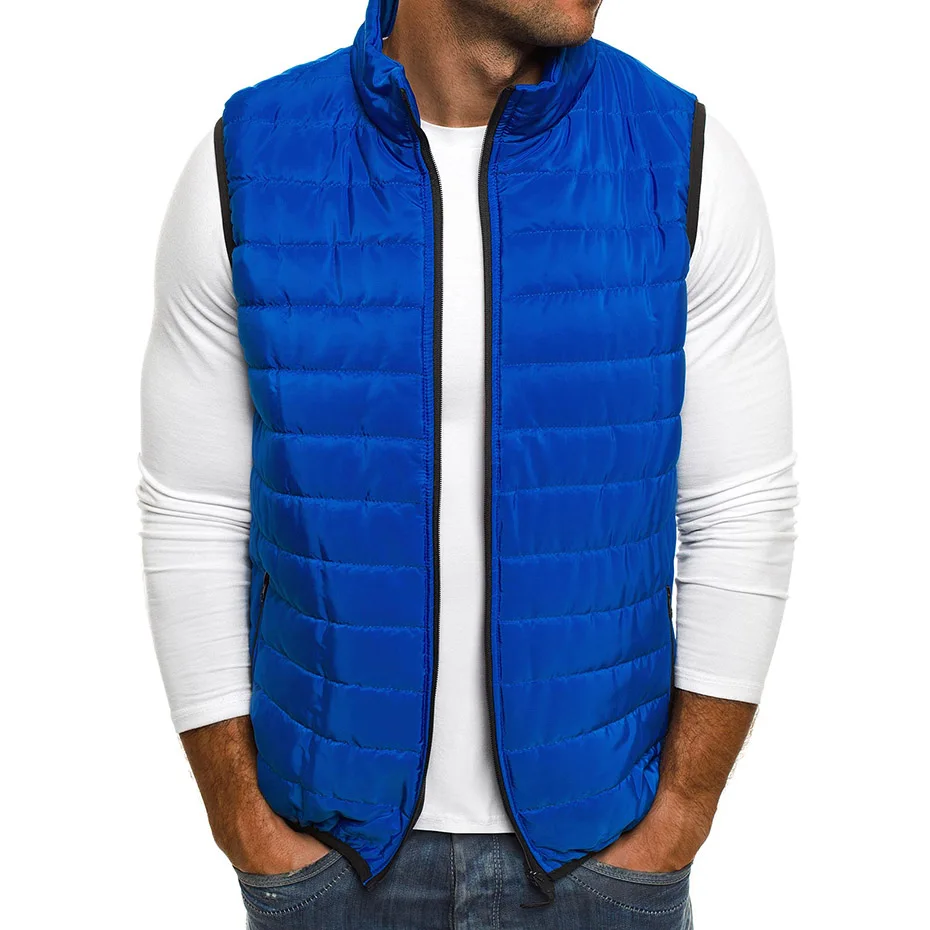 

ZOGAA Fashion Men's Parka Vest Casual Outerwear Jacket Sleeveless Waistcoat Men Cotton Parkas Jackets Zipper Coat Man Clothing