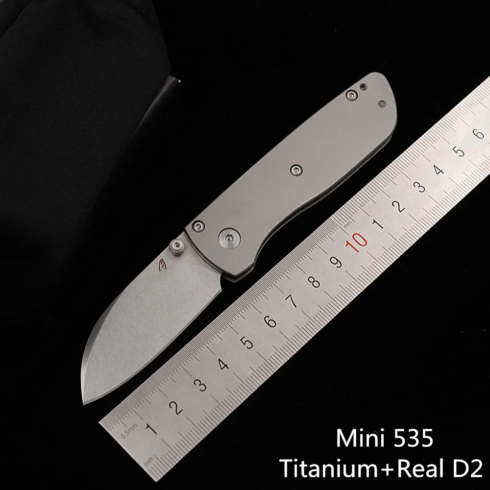 

JUFULE Новый мини 535 титановая ручка реальный D2 Mark S30v лезвие складной инструмент для выживания EDC Охота Открытый Кемпинг фруктовый карманный но...