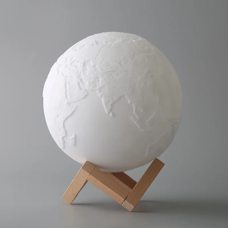 Нарисованная 3D лампа с рисунком земли креативный Ночной светильник дистанционным управлением Светодиодная
