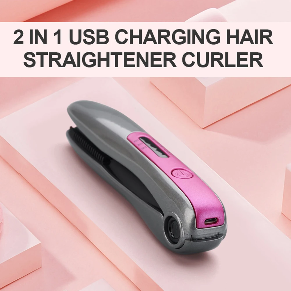 Профессиональный USB выпрямитель для волос переносной беспроводной с 3D